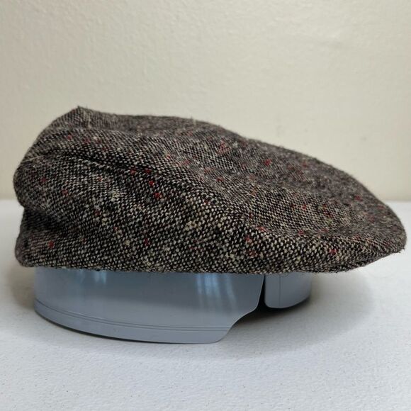 Vintage Tweed Newsboy Cap Cabbie Peaky Blinders Brown Union Made USA Men Large - Picture 1 of 9